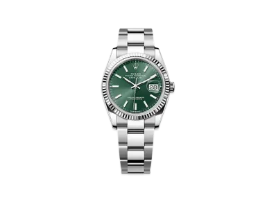 ROLEX Datejust 36 Oystersteel & White Gold "Green"
