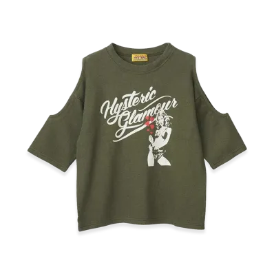 HYSTERIC GLAMOUR Women's HYSTERIC GIRL HEARTS Pullover "Khaki"