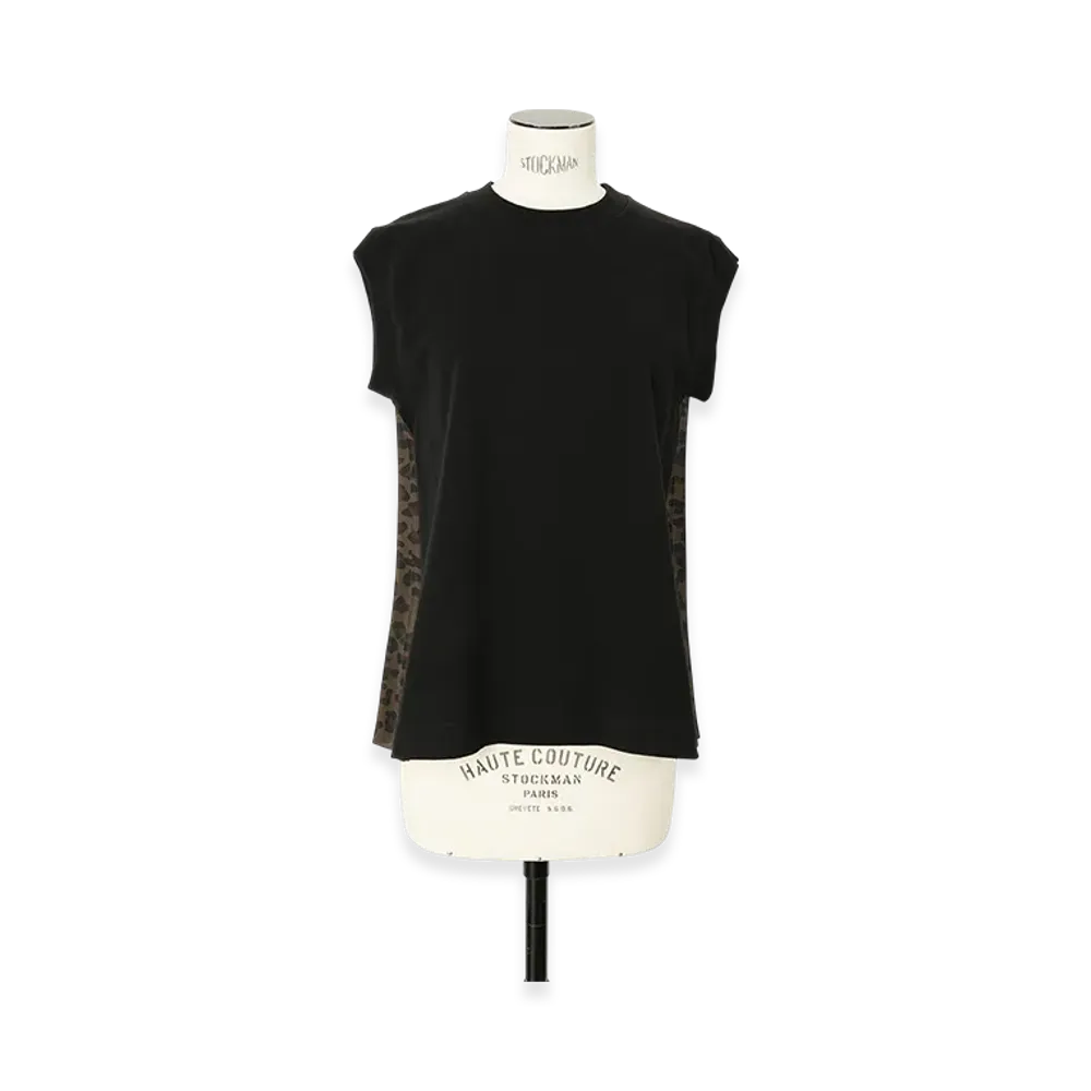 sacai Leopard Print x Cotton Jersey T-Shirt "Brown/Black"