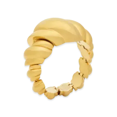Saint Laurent Tornado Bracelet in Metal "Brass Gold"