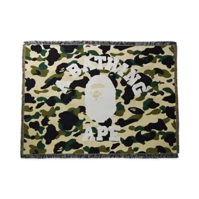 A BATHING APE 1St Camo Jacquard Blanket "Yellow"
