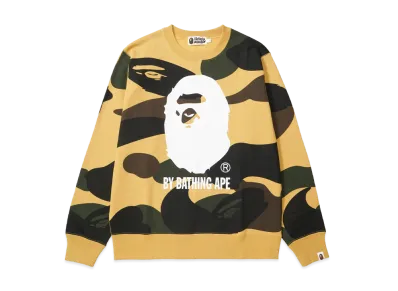 A BATHING APE Giant 1St Camo By Bathing Ape Crewneck Sweatshirt "Yellow"