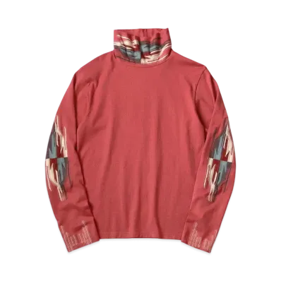 KAPITAL Ortega High Neck Long Tee "Red"