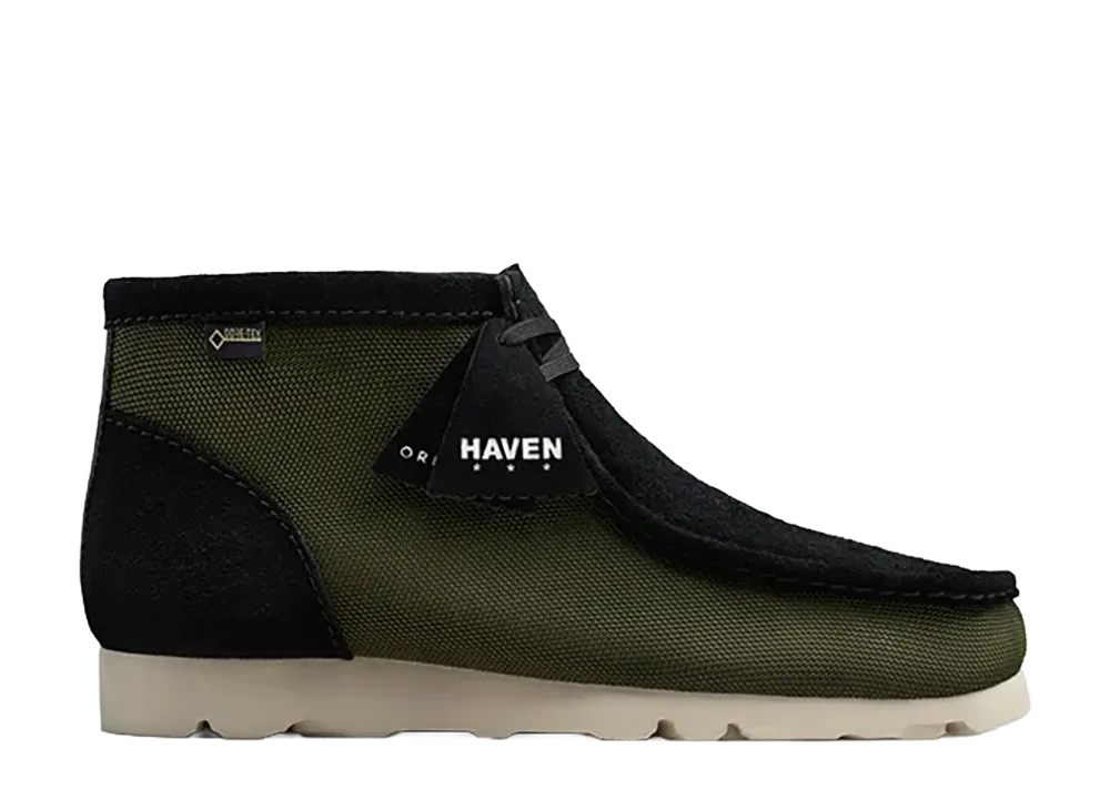 HAVEN × Clarks Wallabee BT GORE-TEX "Olive Combi"