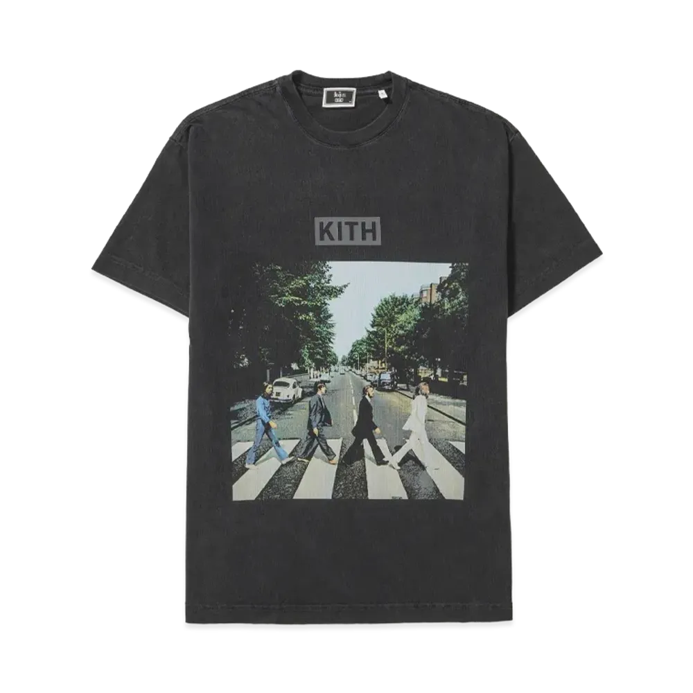 Kith x The Beatles Abbey Road Vintage Tee "Black"