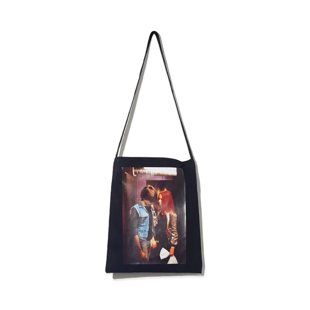 RAF SIMONS Denim Tote Bag Christiane F. "Black"