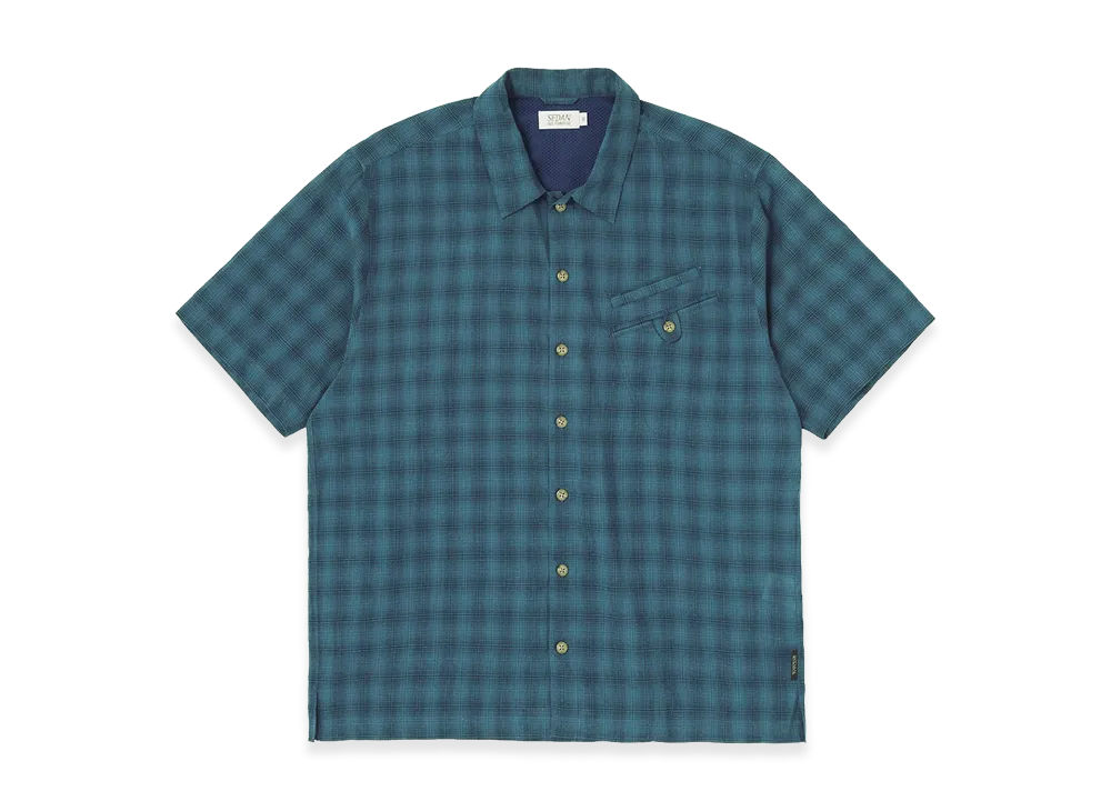 SEDAN ALL-PURPOSE Cotton Silk S/S Shirt "Navy"