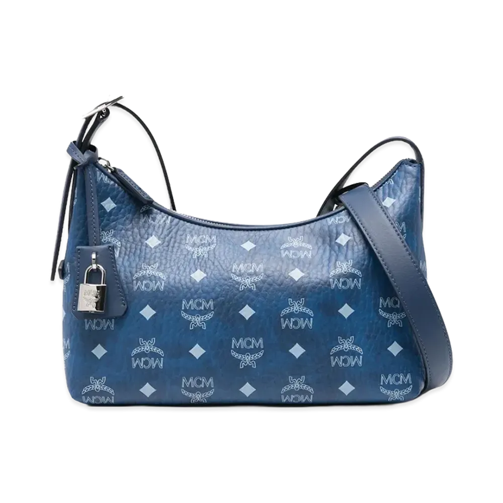 MCM Women's 'Aren Hobo' Small Shoulder Bag "Blue"