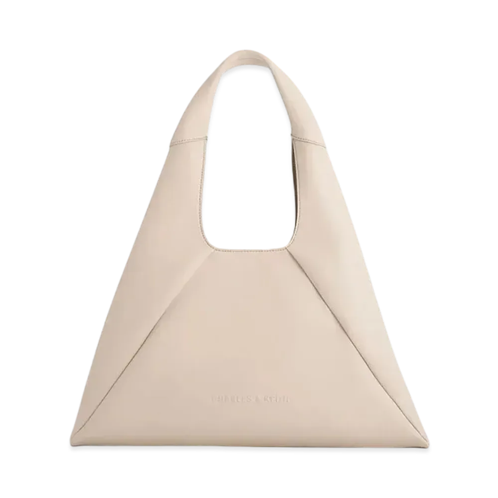 CHARLES & KEITH Bothy Slouchy Hobo Bag "Oat"