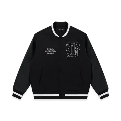 BlackEyePatch OE Big B Melton Varsity Jacket "Black"