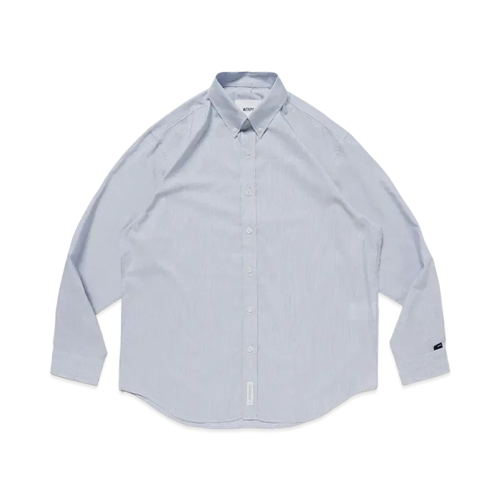 WTAPS Bd 02 / LS / Ctpl. Broadcloth. Textile. Coolmax. Rf "Blue"