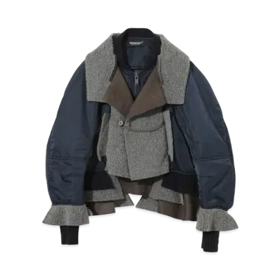 UNDERCOVER Wake Mouton Mix Ma-1 Jacket "Blue"