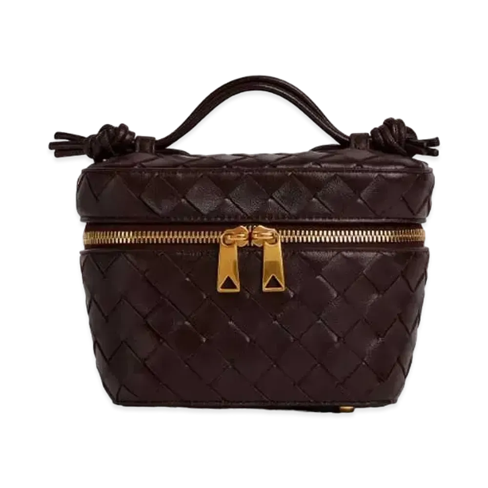 Bottega Veneta Intrecciato Mini Vanity Case "Fondant"