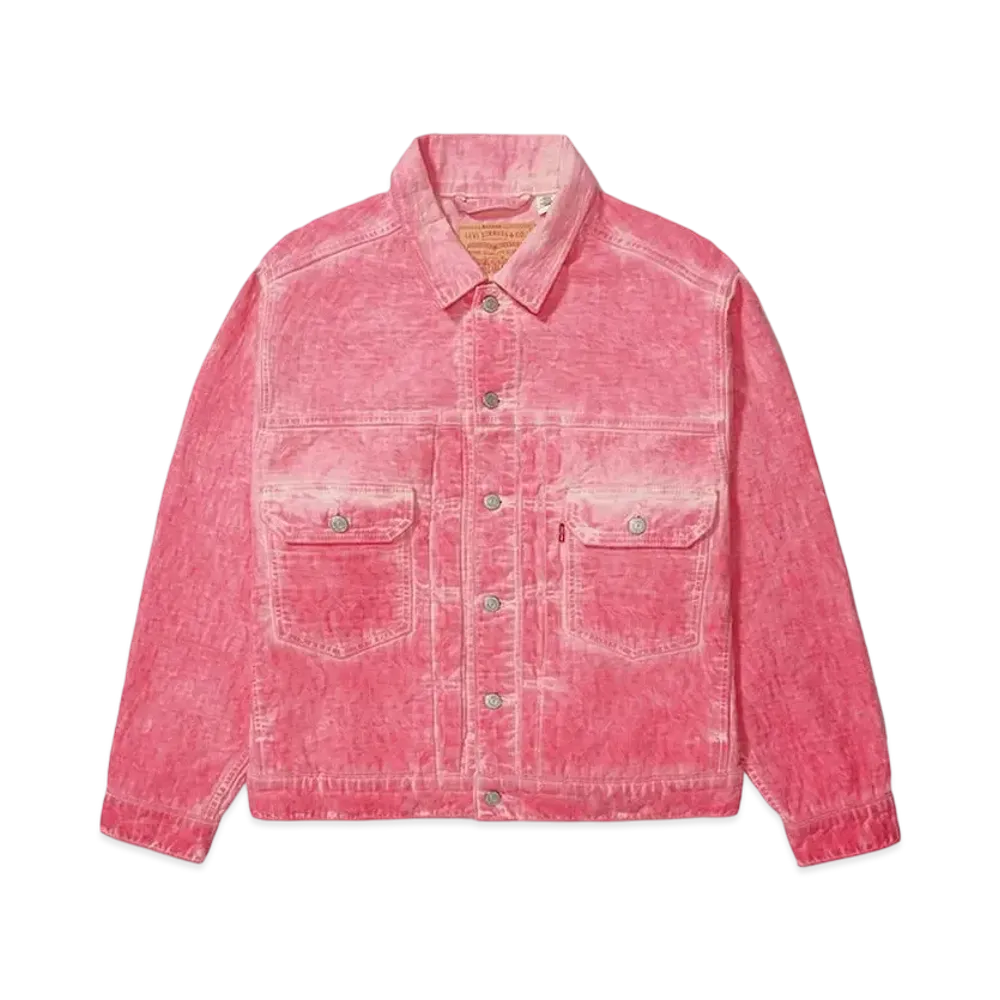 Stussy x Levi's Dyed Jacquard Trucker Jacket "Pink"