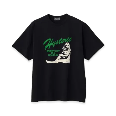 HYSTERIC GLAMOUR Every Day Holiday Tee "Black"