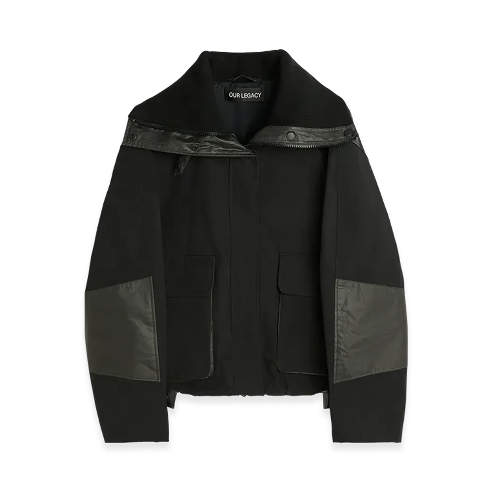 OUR LEGACY Women's Marine Jacket "Static Black Papyrus Poly"