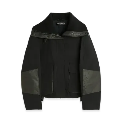 OUR LEGACY Women's Marine Jacket "Static Black Papyrus Poly"