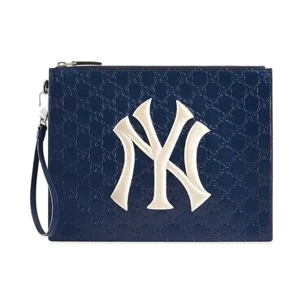 GUCCI x NY Yankees Logo Pouch "Blue"