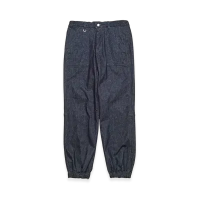 uniform experiment High Stretch Denim Hem Shirring Baker Pants "Indigo"