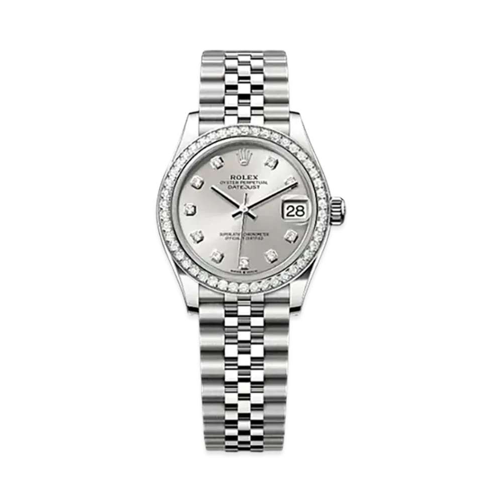 ROLEX Datejust 31 Oystersteel & White Gold Diamonds "Grey"