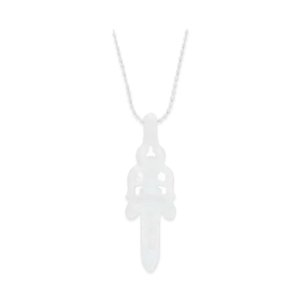Chrome Hearts Rubber Large Dagger Silicon Necklace "White"