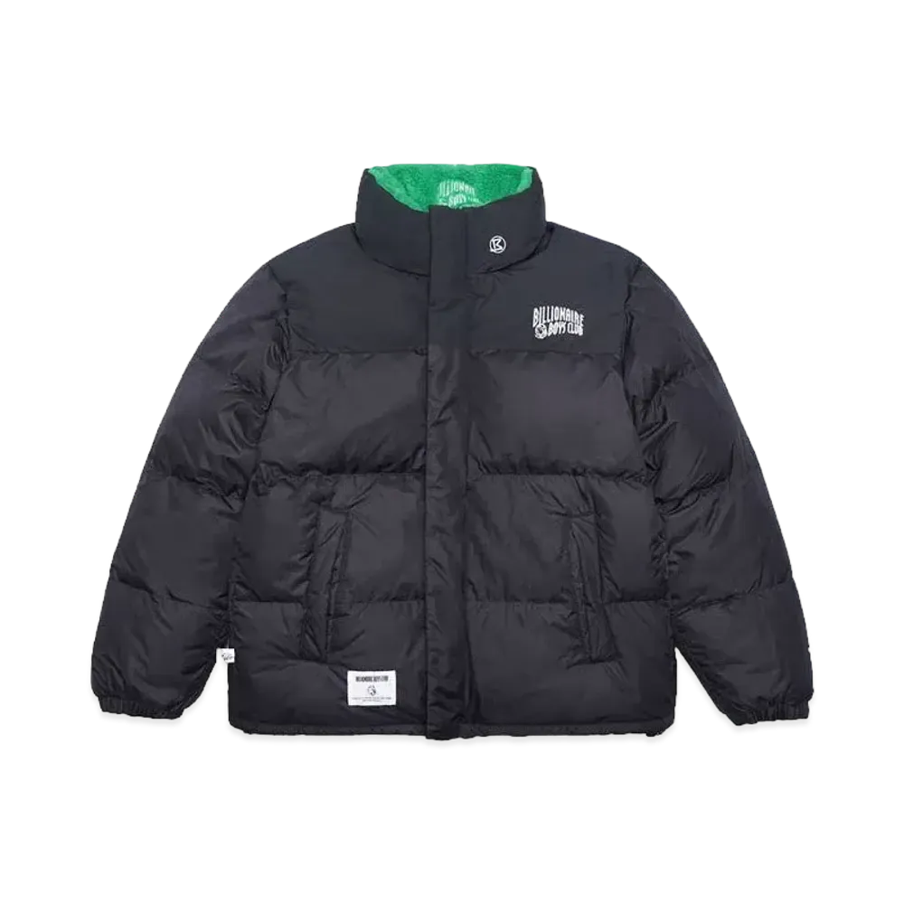FIRST DOWN x BILLIONAIRE BOYS CLUB EMBROIDERED LOGO REVERSIBLE BUBBLE DOWN JACKET MICROFT®/BOA "BLACK/GREEN"