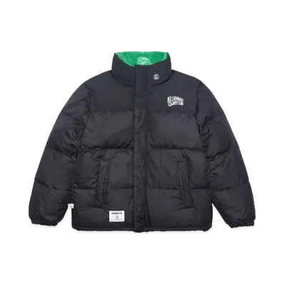 FIRST DOWN x BILLIONAIRE BOYS CLUB EMBROIDERED LOGO REVERSIBLE BUBBLE DOWN JACKET MICROFT®/BOA "BLACK/GREEN"