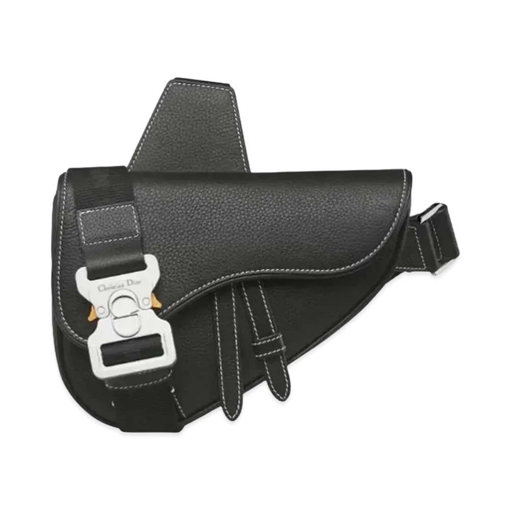 Dior Mini Saddle Bag Grained Calfskin "Black"