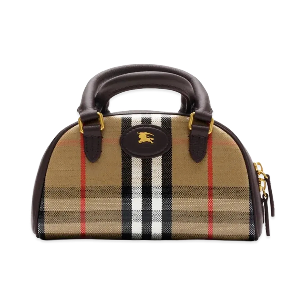 Burberry Women's Mini Highland Bowling Bag "Sand Beige"
