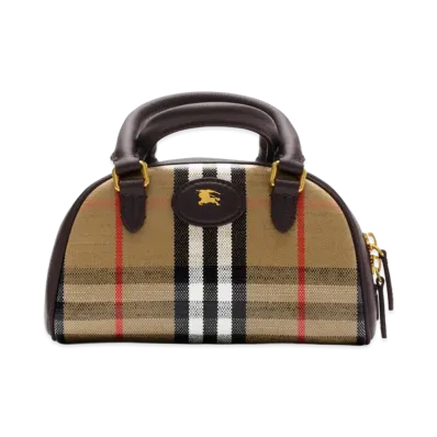 Burberry Women's Mini Highland Bowling Bag "Sand Beige"