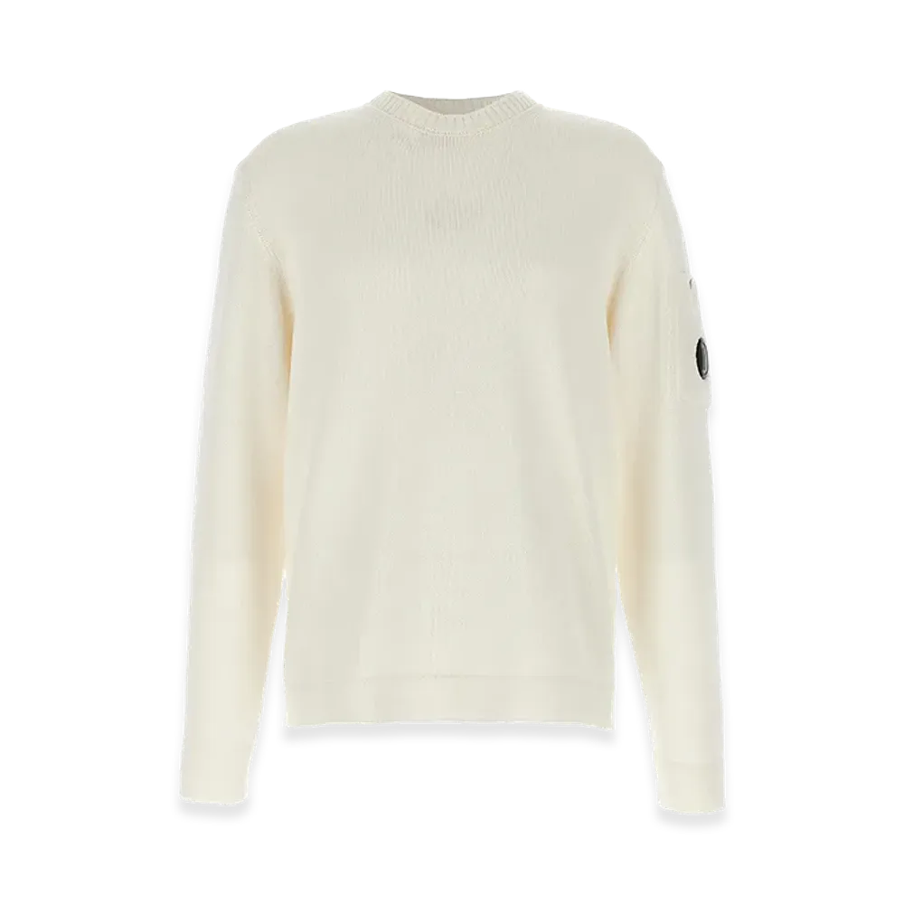 C.P. Company Mercerized Cotton Sweater "White"