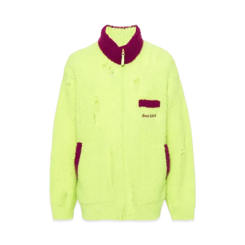 doublet Damage Cardigan "Neon Green"