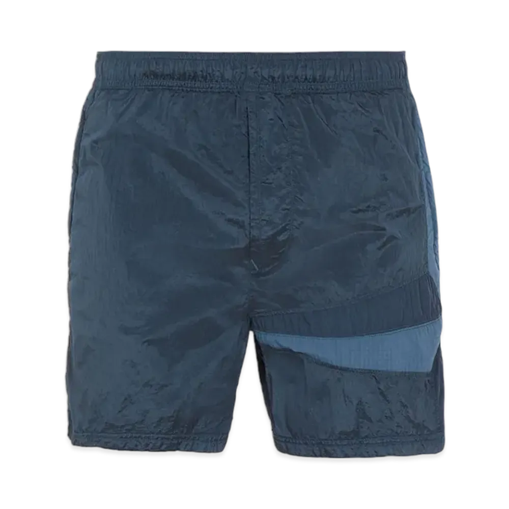 Stone Island B0142 Nylon Metal In Econyl Regenerated Nylon Star Inlay Swimming Trunk - 22SS "Avio Blue"