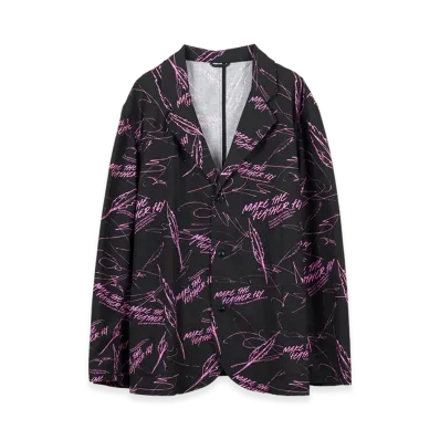 GDC x KJ All-Over Pattern Jacket "Black"