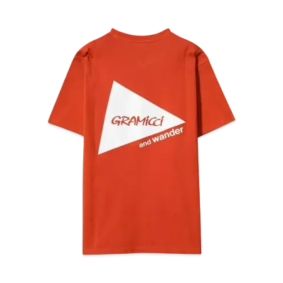 GRAMICCI x and wander backprint tee"RED"