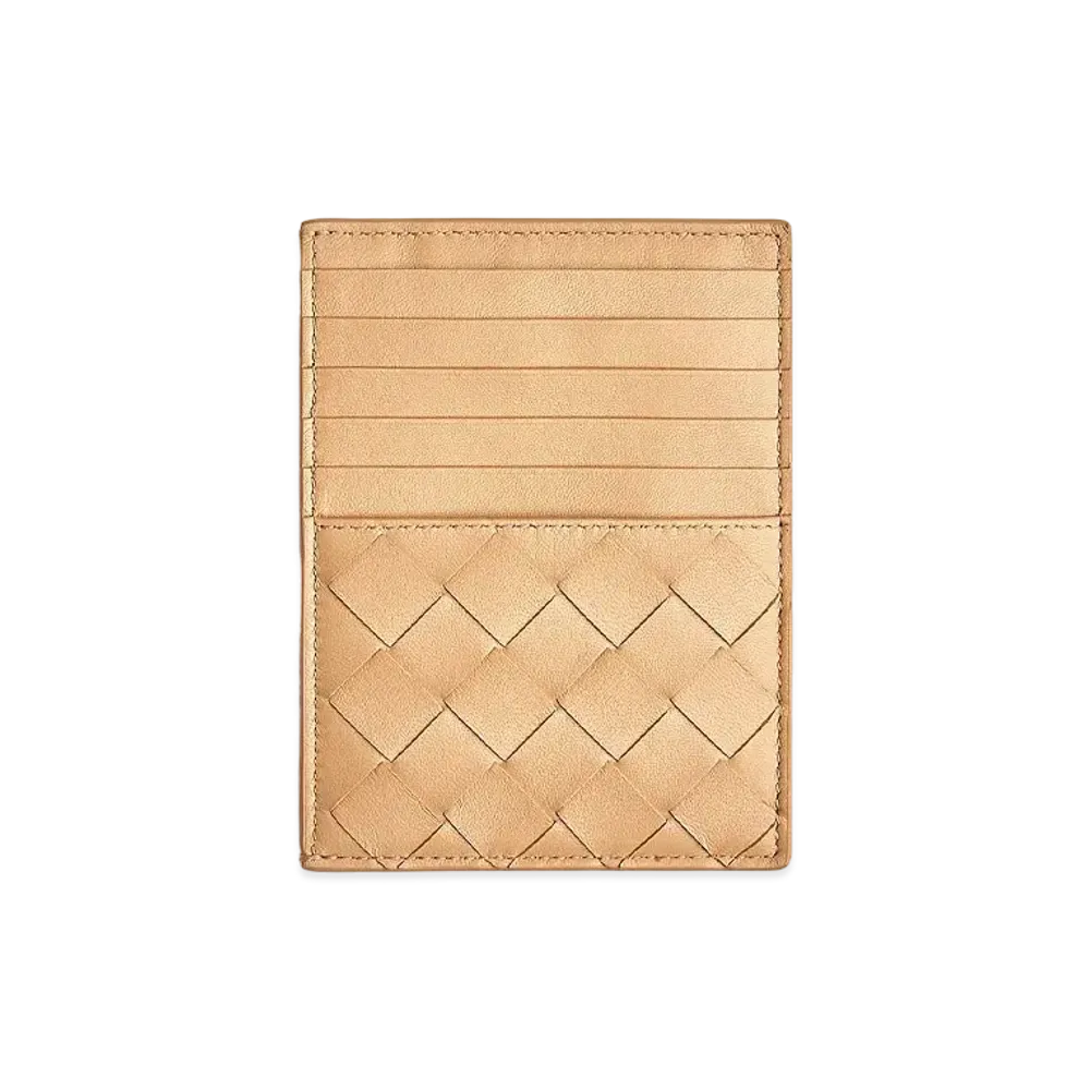 Bottega Veneta Zipped Card Holder "Almond"