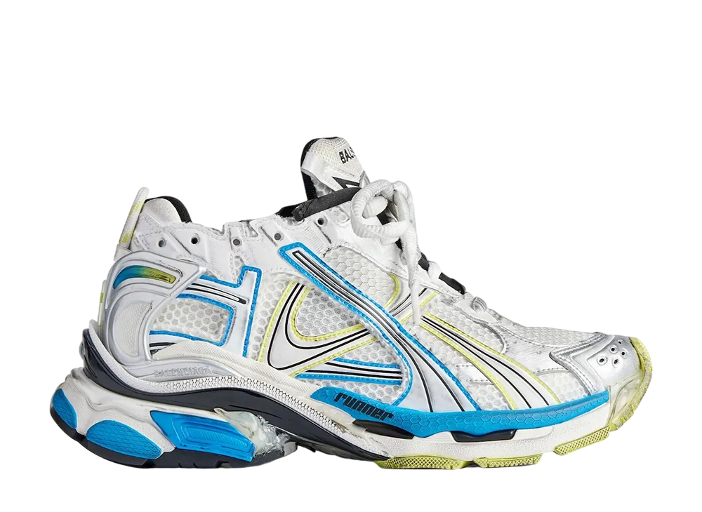 BALENCIAGA Runner Sneaker "White/Yellow/Blue"