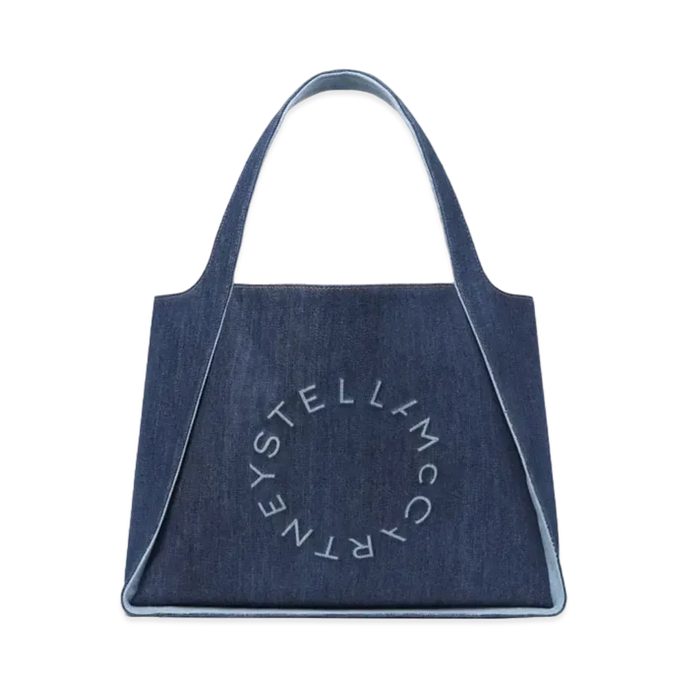 STELLA McCARTNEY Stellaro Eco Denim Tote Bag "Smokey Blue"