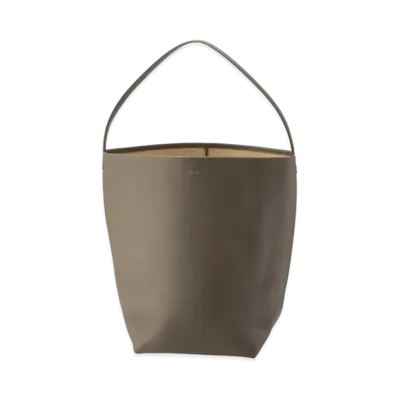 The Row Large N/S Park Tote Bag in Leather "Elephant"