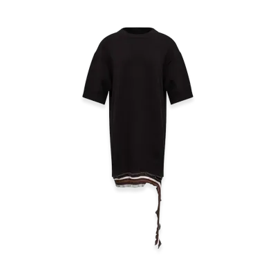 MM6 Maison Margiela Women's Short Dress With Distressed Effect "Black"