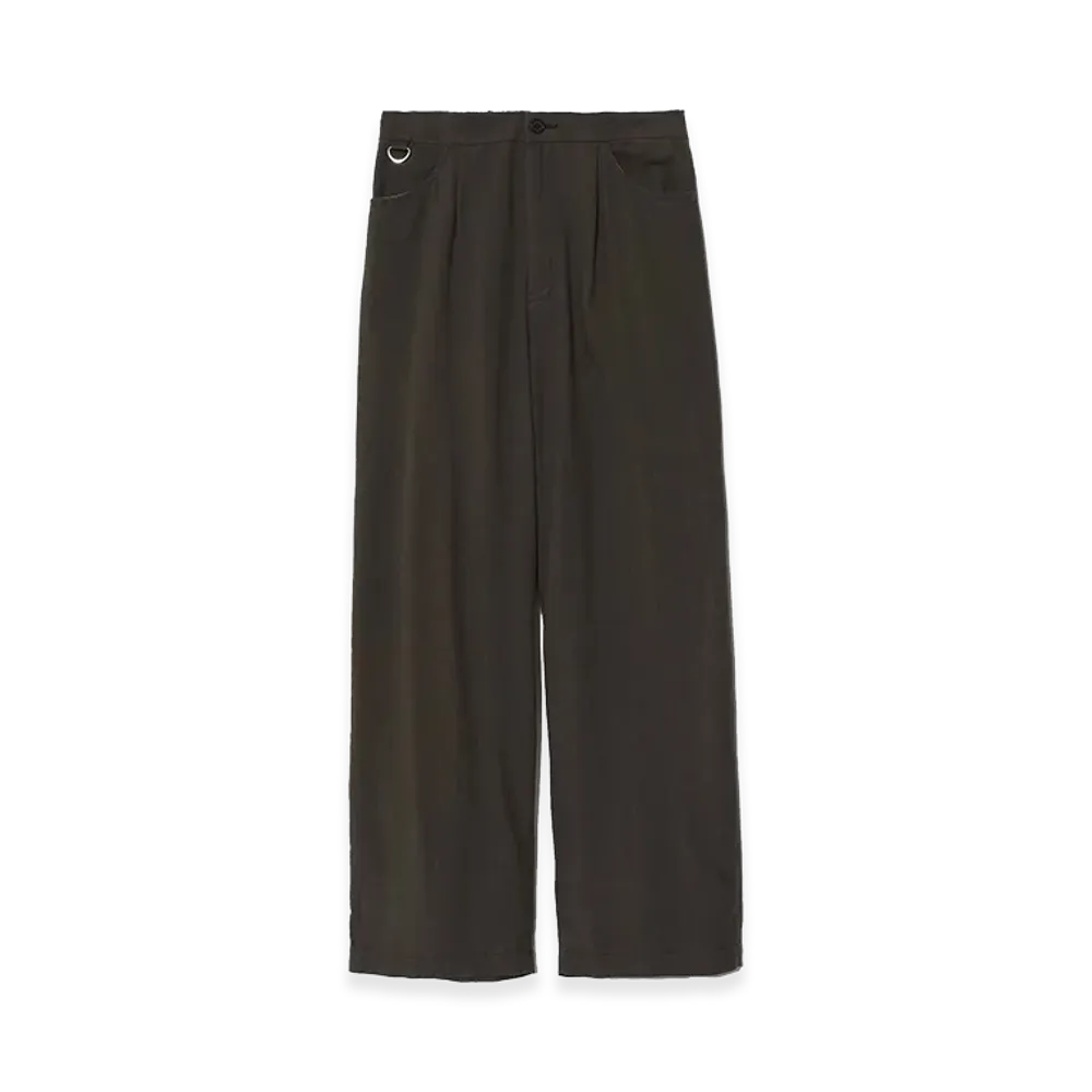 UNDERCOVER Linen Cotton Blend Rayon Wide Pants "Khaki"