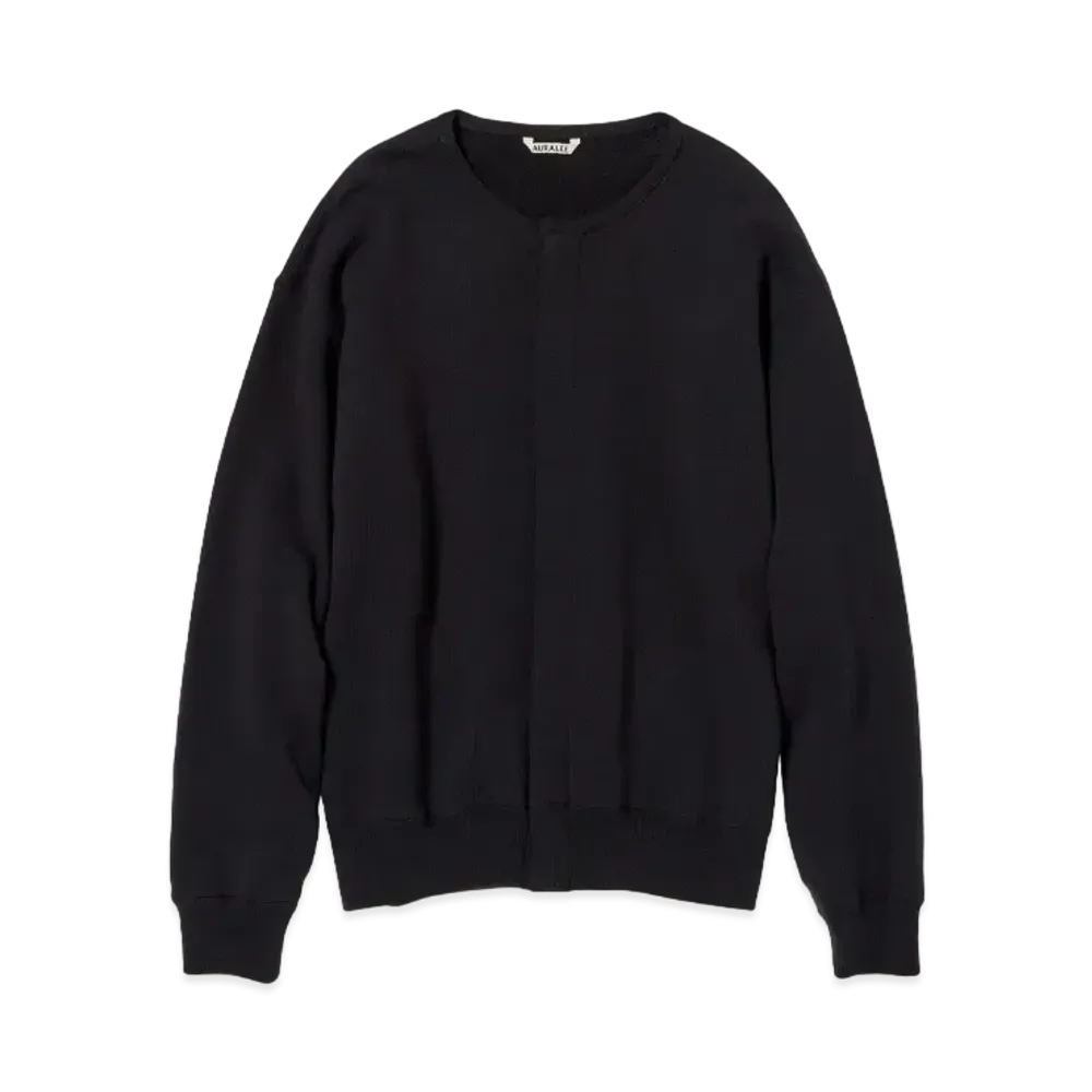 AURALEE Heavy BD Sweat Cardigan "Black"
