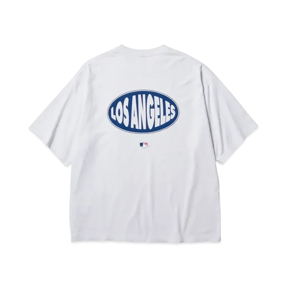 NEW ERA Short Sleeve Oversized Cotton T-Shirt Los Angeles Dodgers Powered by GORO NAKATSUGAWA (min-nano) "White"