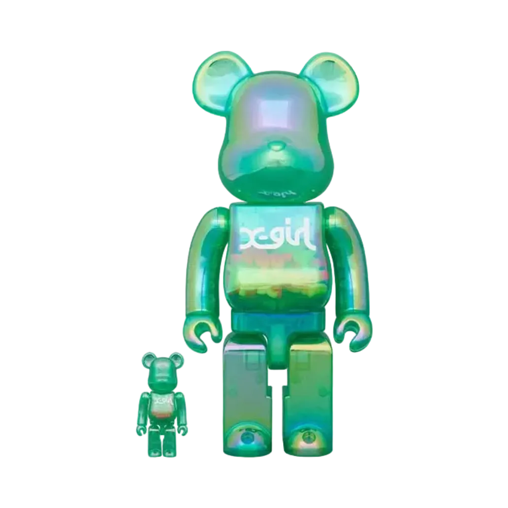 Bearbrick X-Girl Clear Green Ver. 100% & 400%