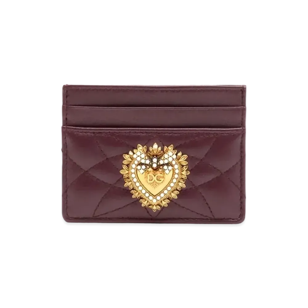Dolce&Gabbana Devotion Credit Card Holder "Bordeaux"