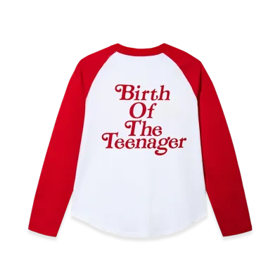 VERDY x BoTT Birth Of The Teenager Raglan L/S Tee "Red/White"