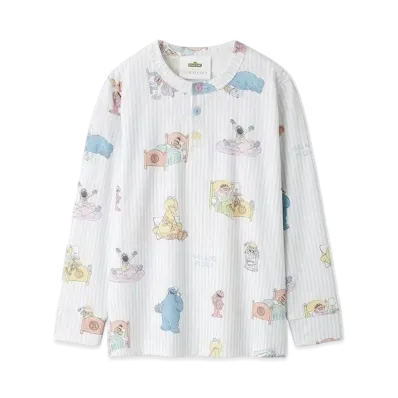 GELATO PIQUE x Sesame Street All-Over Pattern Pullover (Kids) "Blue"