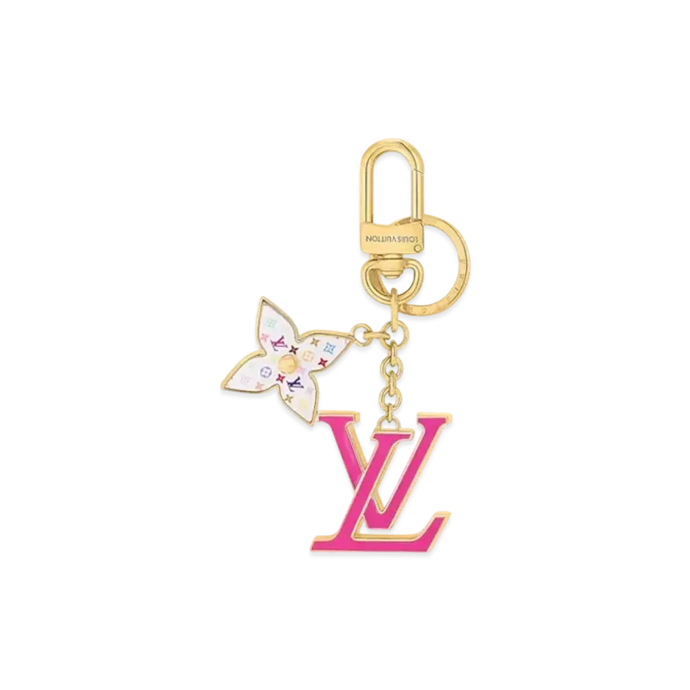 Louis Vuitton x Takashi Murakami LV Iconic Monogram Multicolor Key Holder "Fuchsia"