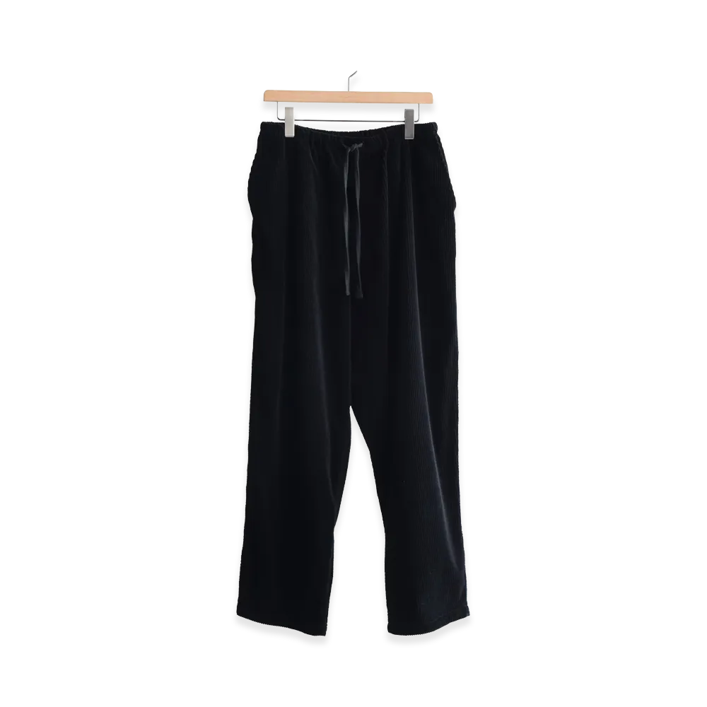 COMOLI Corduroy Drawstring Pants "Black"