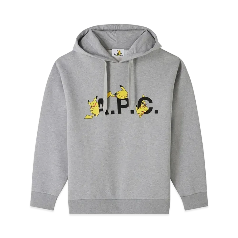 A.P.C. x Pokemon Pikachu Hoodie "Gray"